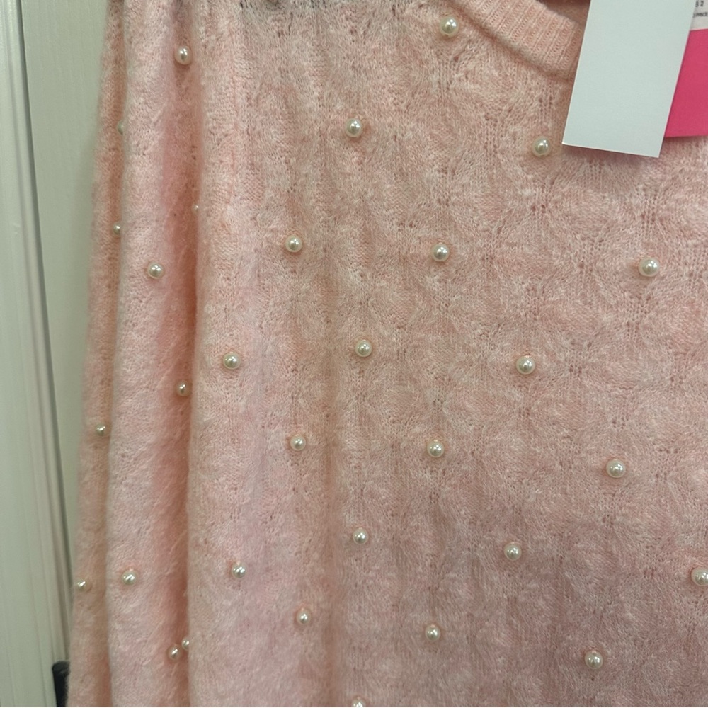 Lilly Pulitzer Pink Pearl Sweater Size XL EUC - Picture 6 of 8